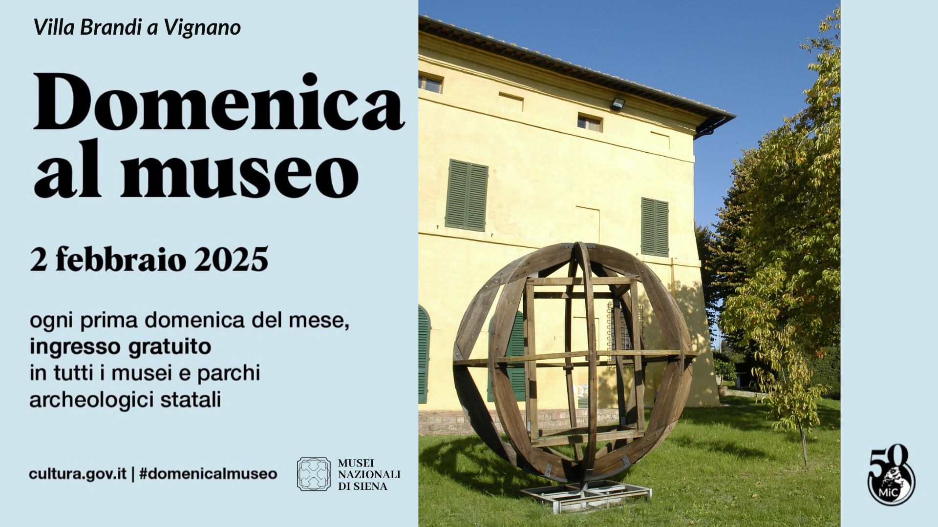 2 febbraio 2025, Villa Brandi: "Domenica al Museo"